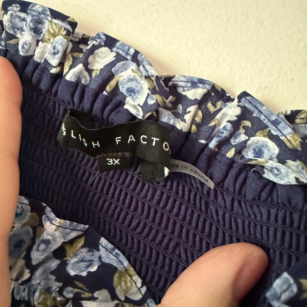 NWT English Factory Blue Floral Smocked Maxi Dress - Picture 5 of 7